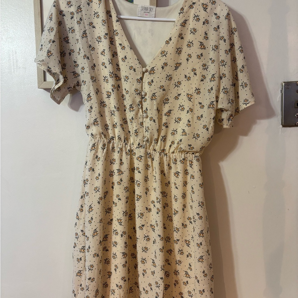 Sienna Sky Cream Floral Dress